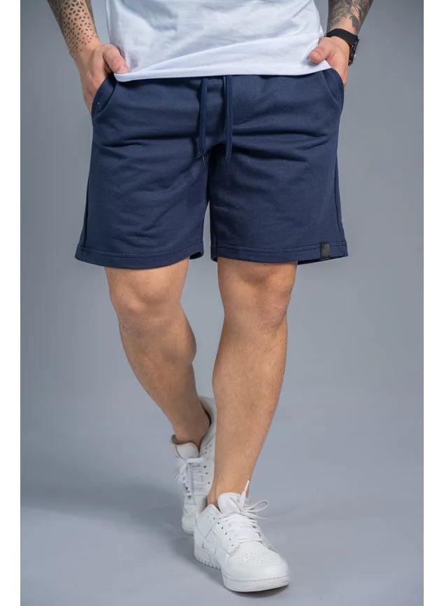 Bermuda Masculina Moletom Azul Marinho
