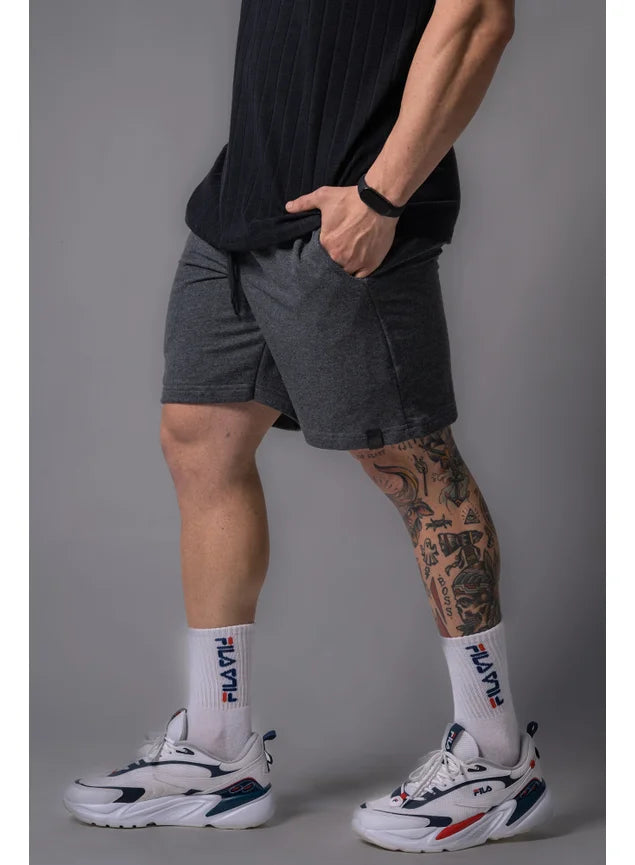Bermuda Masculina Moletom Grafite