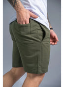 Bermuda Masculina Moletom Verde Militar