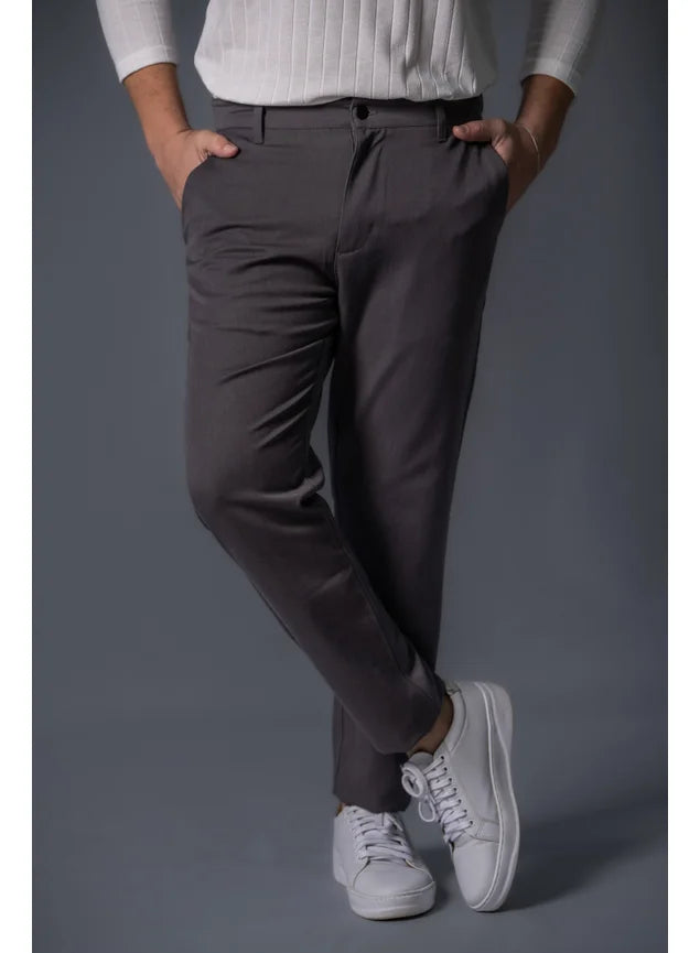 Calça Alfaiataria Casual Cinza